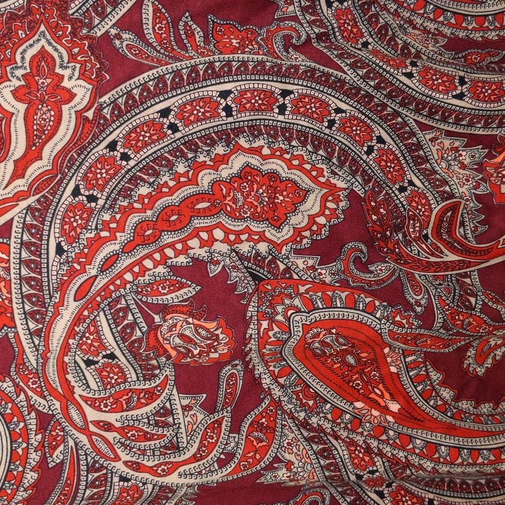 Croft & Barrow Women's Size PM Lightweight Paisley Print Long Sleeve T Shirt Top - Picture 3 of 11